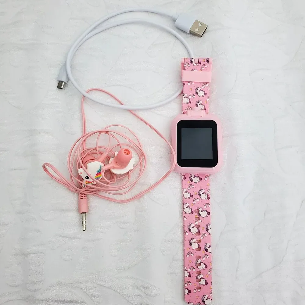Itech Jr Kids Smartwatch Unicorn W/Charger And Matching Headphones, Pink, Pastel